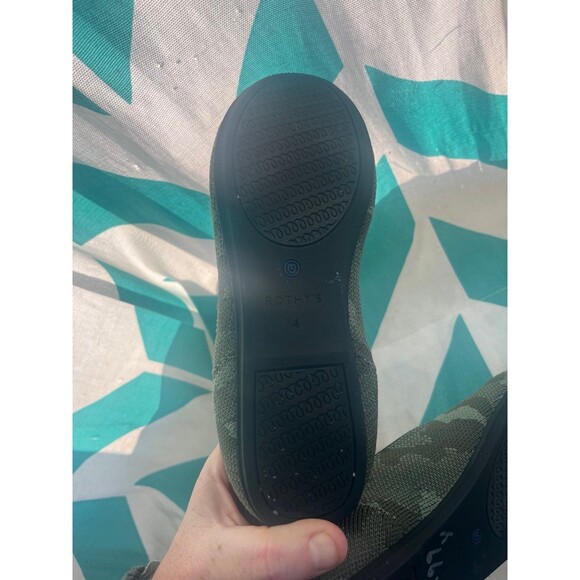 Rothy's The Loafer kids Size 4 Olive Camo Green Round Toe Flat Shoes RETIRED - Picture 5 of 5